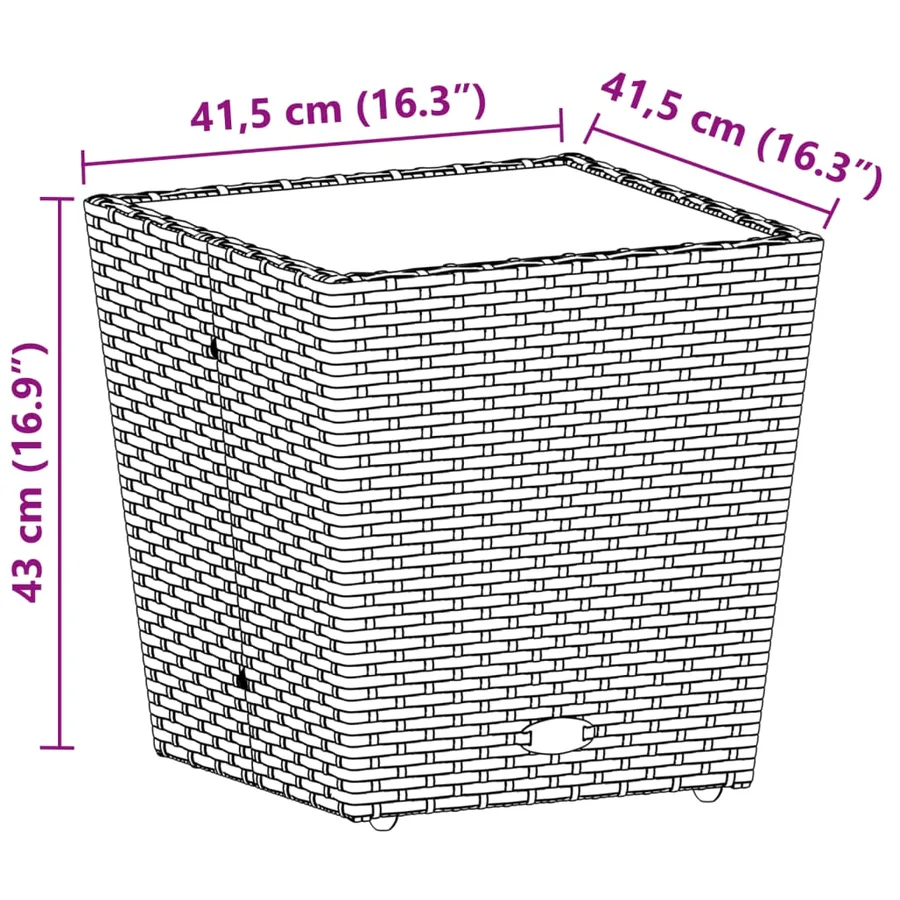 Ensemble de bistro avec coussins 3 pcs gris rotin et verre - 9