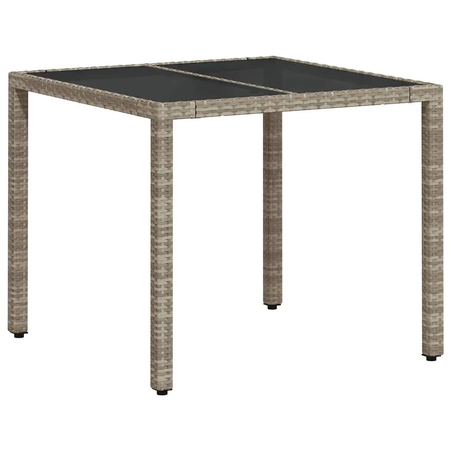 Ensemble à manger de jardin avec coussins 5 pcs rotin et verre - 4