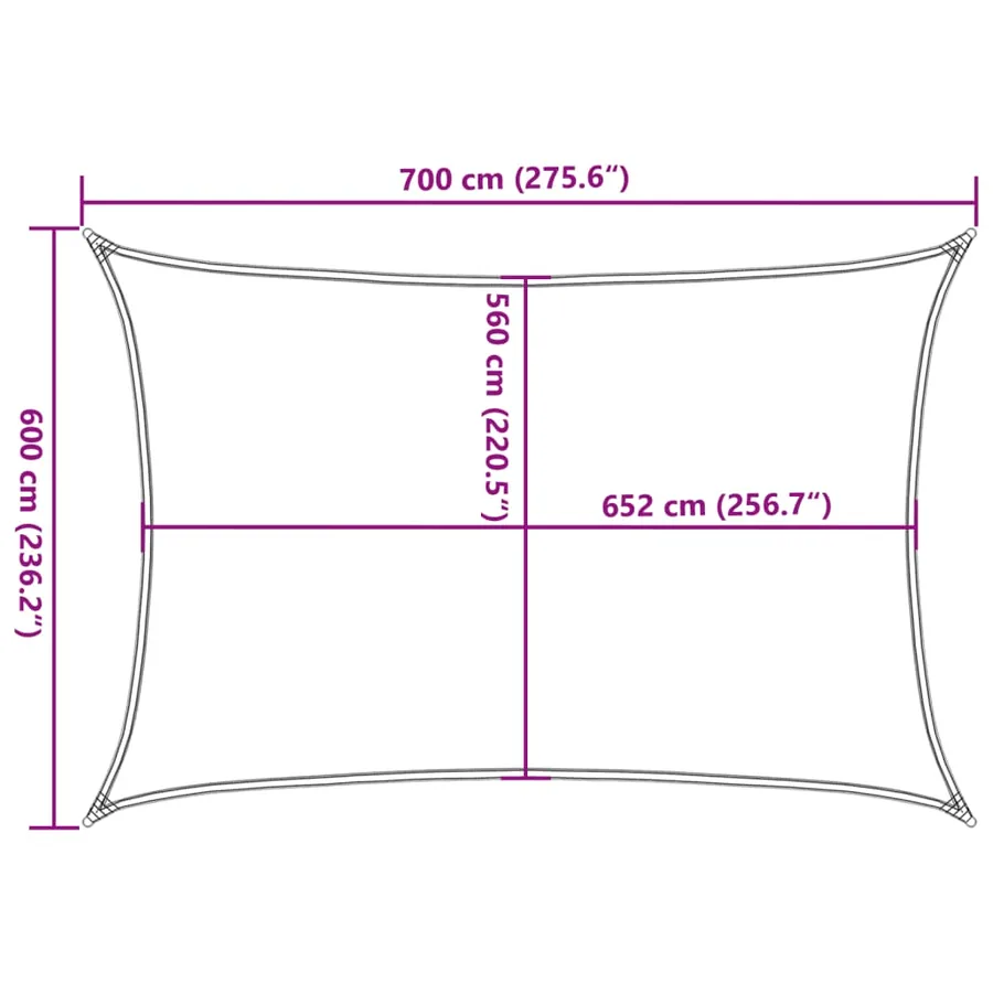 Voile d'ombrage sable 7x6 m 100 % polyester oxford - 10