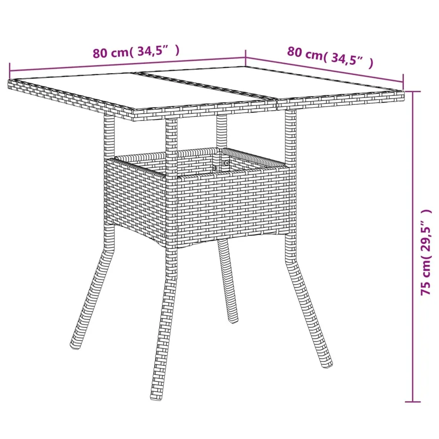 Ensemble à manger de jardin et coussins 5pcs beige rotin acacia - 9