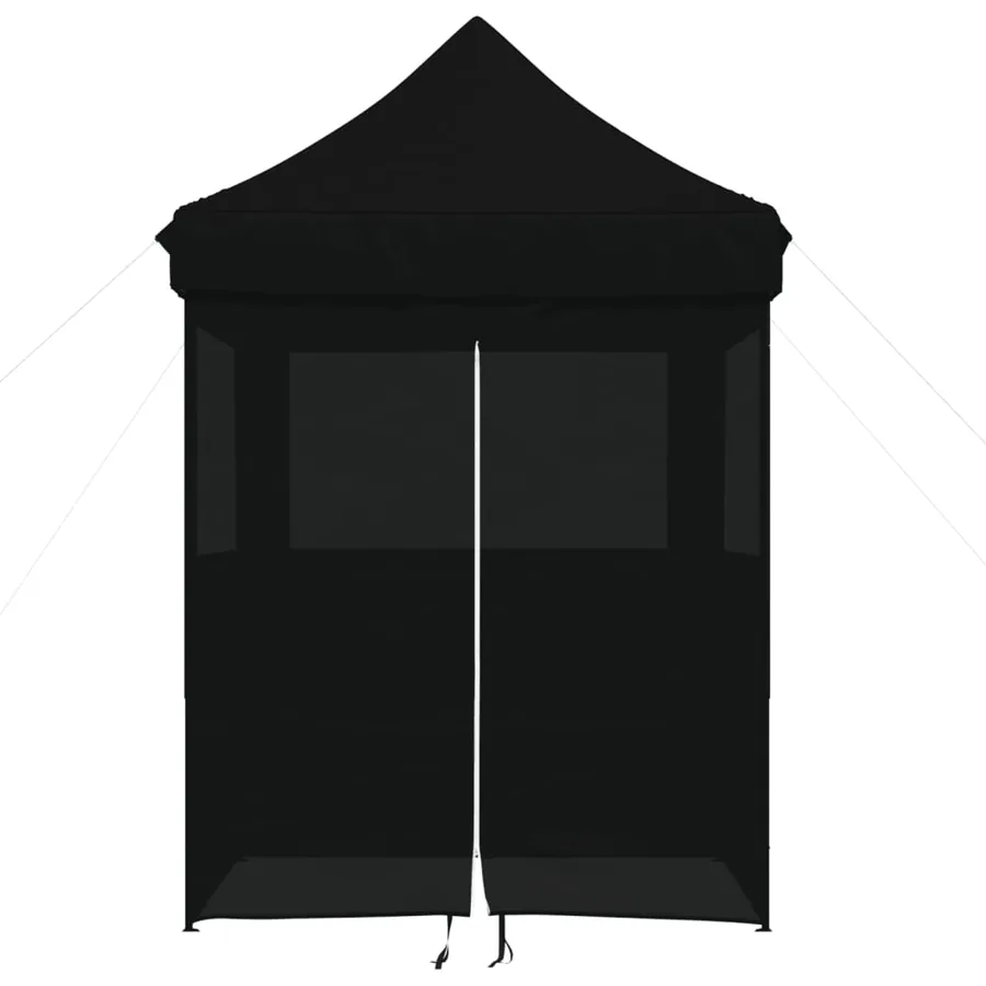 Tente de réception pliable escamotable 4 parois latérales noir - 3