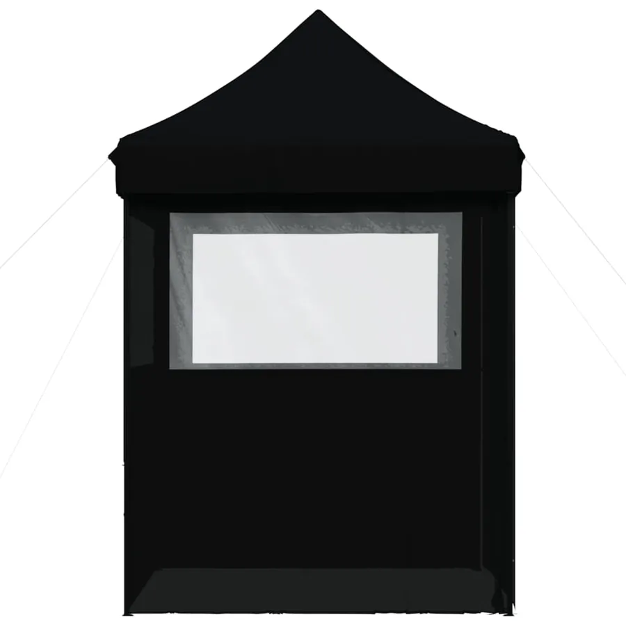 Tente de réception pliable escamotable 4 parois latérales noir - 5