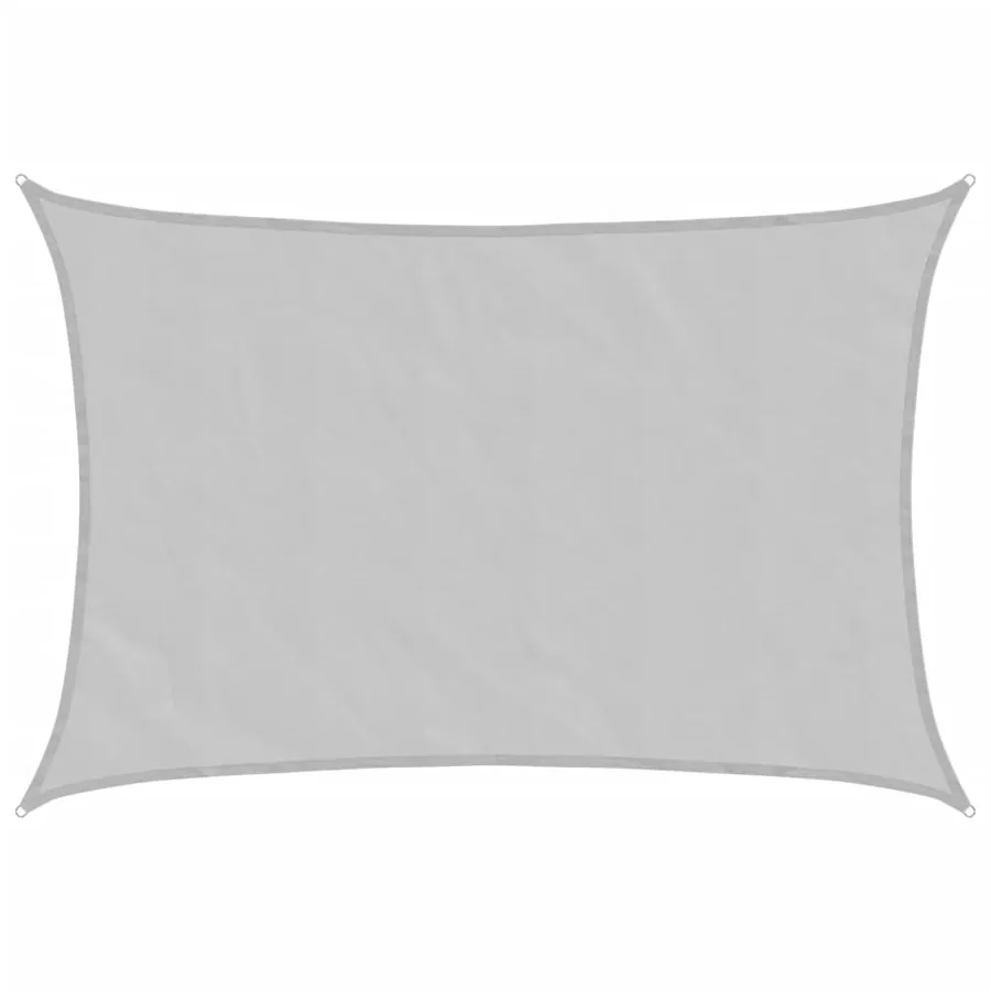 Voile d'ombrage gris clair 4,5x3,5 m 100% polyester oxford - 2