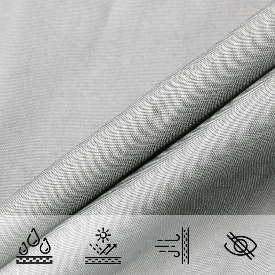 Voile d'ombrage gris clair 4,5x3,5 m 100% polyester oxford - 8
