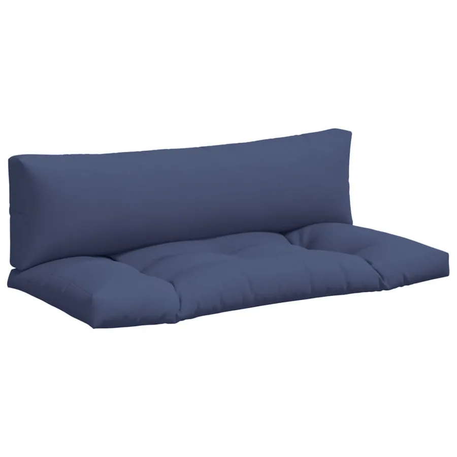 Coussins de palette lot de 2 bleu marine tissu oxford - 2
