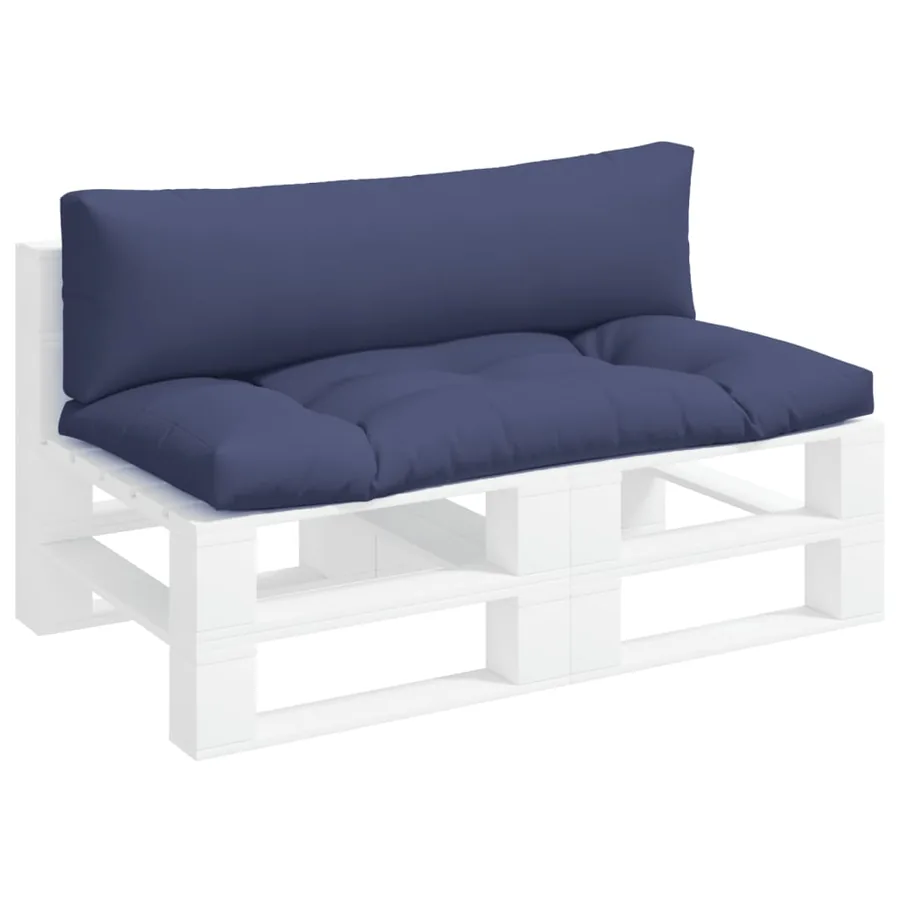 Coussins de palette lot de 2 bleu marine tissu oxford - 3