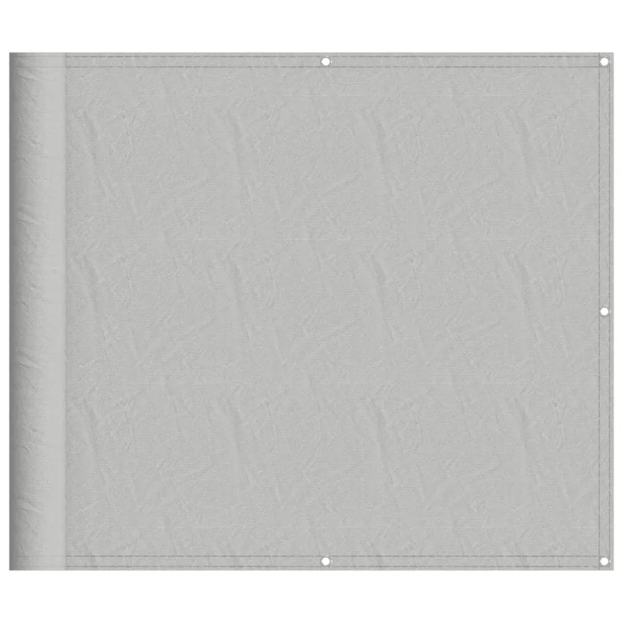 Écran de balcon gris clair 90x1000 cm 100% polyester oxford - 2