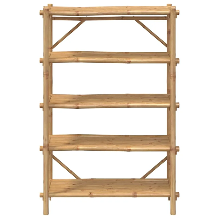 Étagère à 5 niveaux 100x40x150 cm bambou - 4