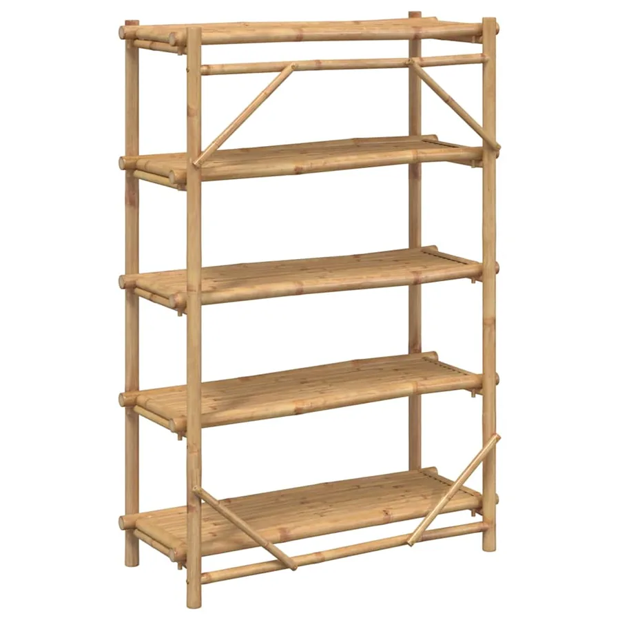 Étagère à 5 niveaux 100x40x150 cm bambou - 6