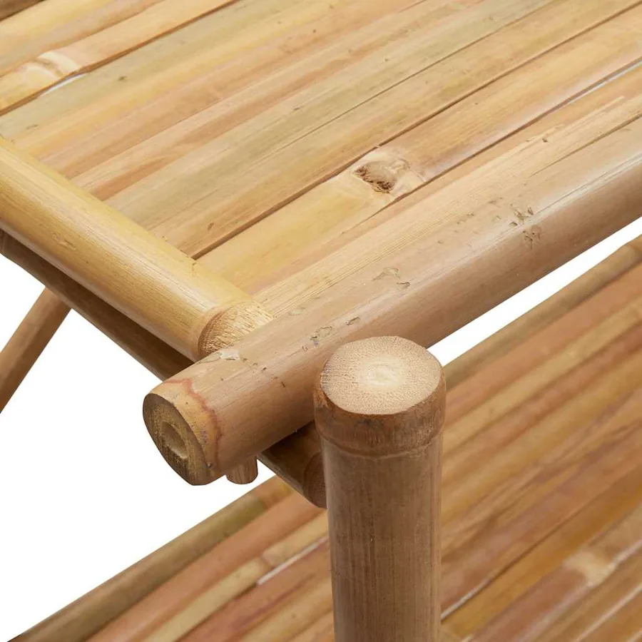 Étagère à 5 niveaux 100x40x150 cm bambou - 7