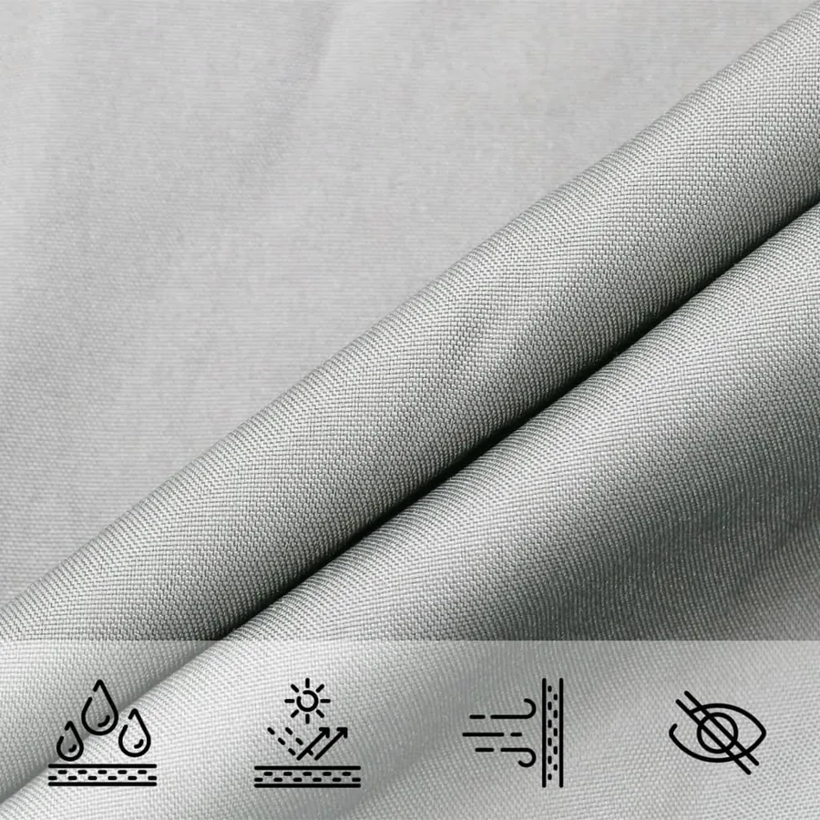 Voile d'ombrage gris clair 3x2,5 m 100% polyester oxford - 8