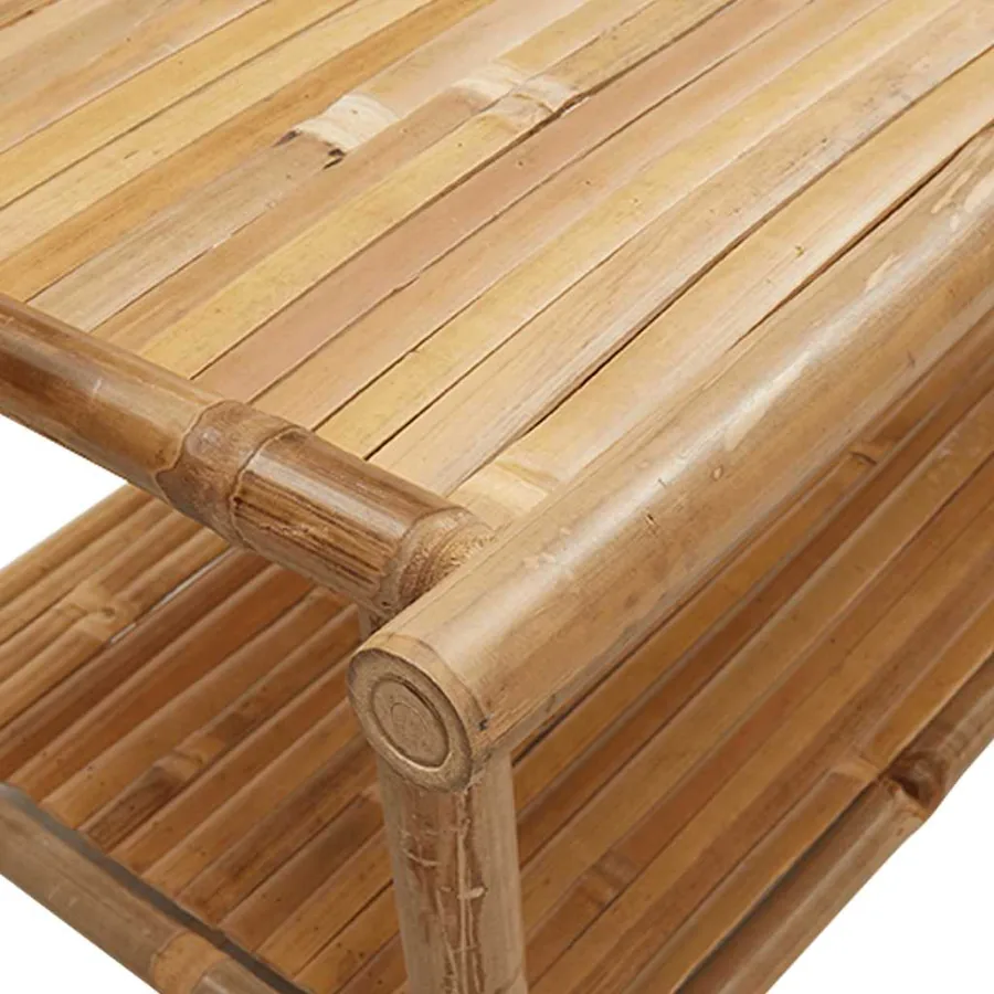 Table basse 90x50x45 cm bambou - 7