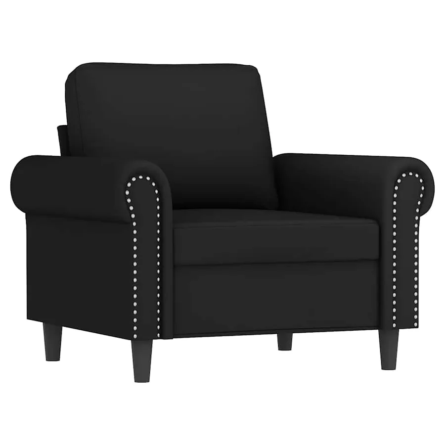Ensemble de canapés 4 pcs avec coussins noir velours - 3