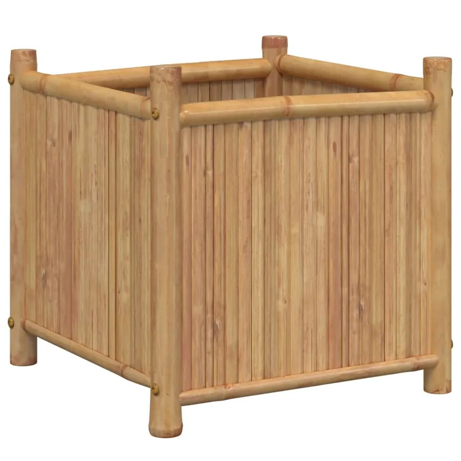 Jardinière 50x50x50 cm bambou - 6