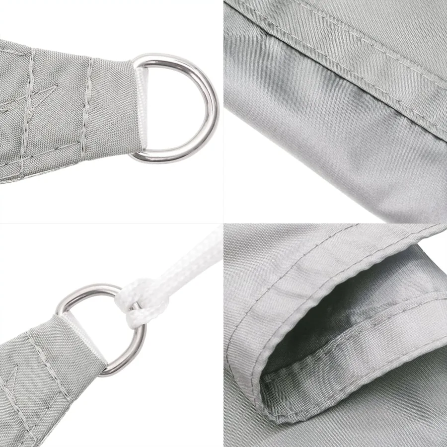 Voile d'ombrage gris clair 4x2,5 m 100% polyester oxford - 6