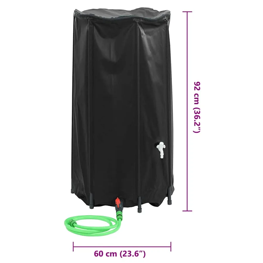 Réservoir d'eau avec robinet pliable 250 L PVC - 10