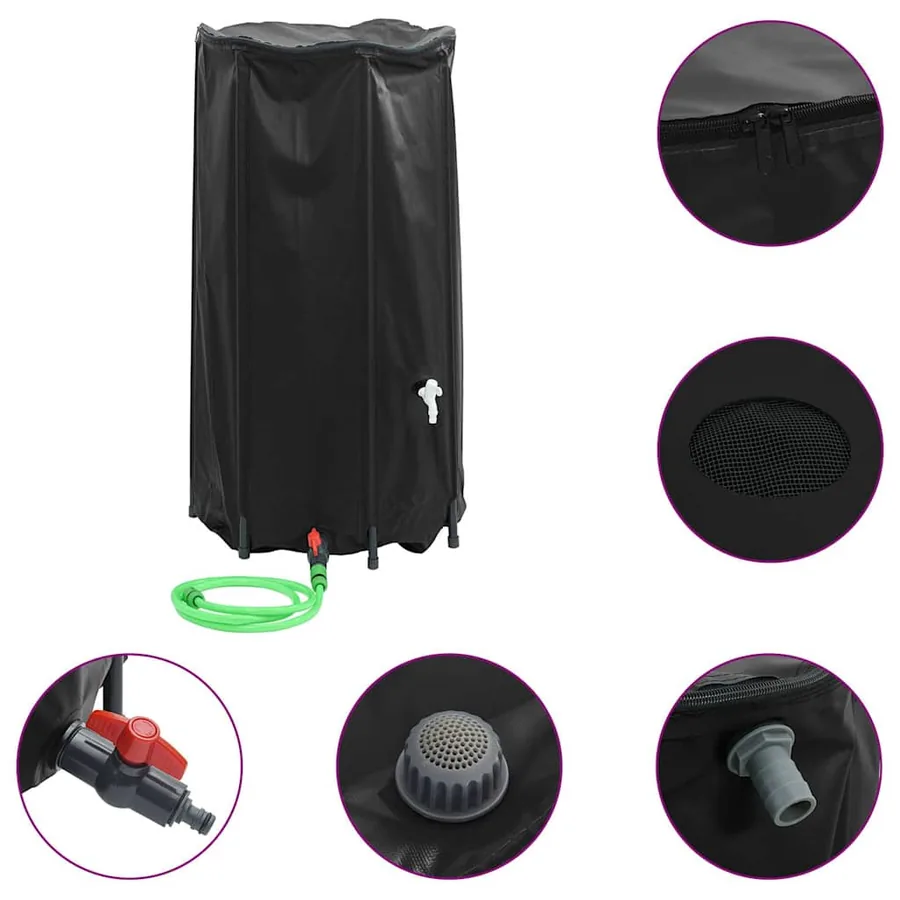 Réservoir d'eau avec robinet pliable 250 L PVC - 2