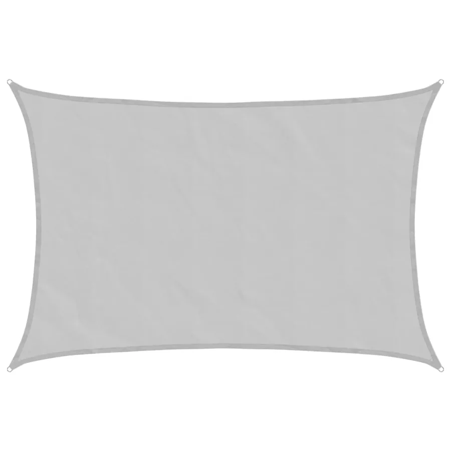 Voile d'ombrage gris clair 6x5 m 100% polyester oxford - 2