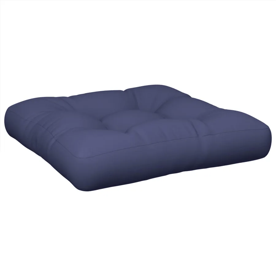 Coussin de palette bleu marine 50x50x12 cm tissu - 2