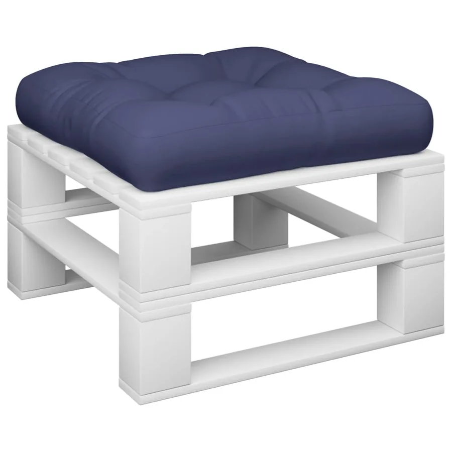 Coussin de palette bleu marine 50x50x12 cm tissu - 3