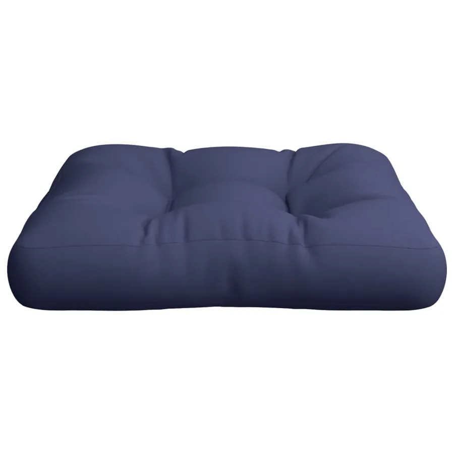 Coussin de palette bleu marine 50x50x12 cm tissu - 5