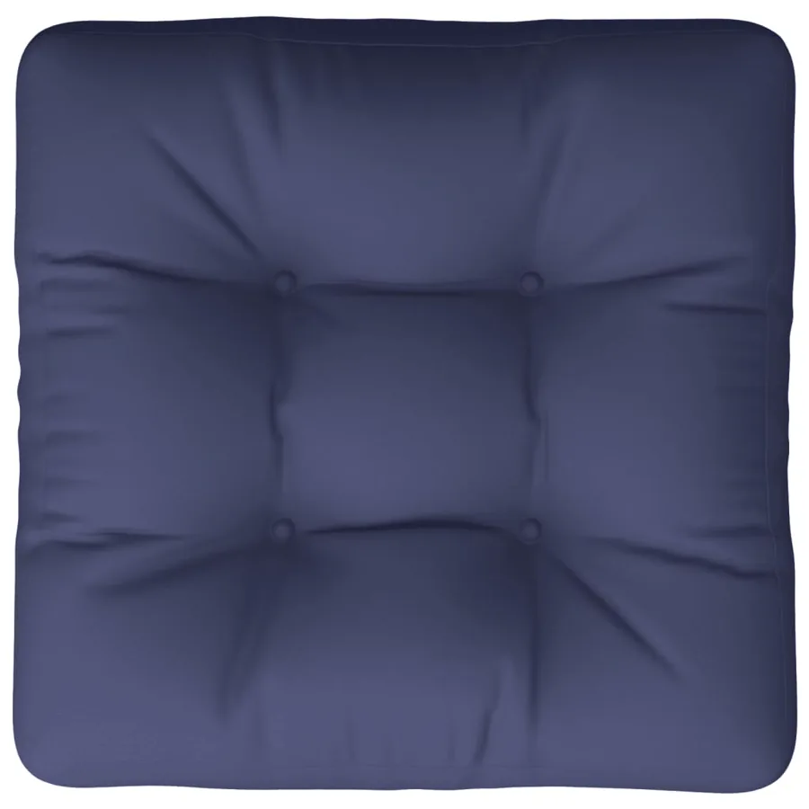 Coussin de palette bleu marine 50x50x12 cm tissu - 6