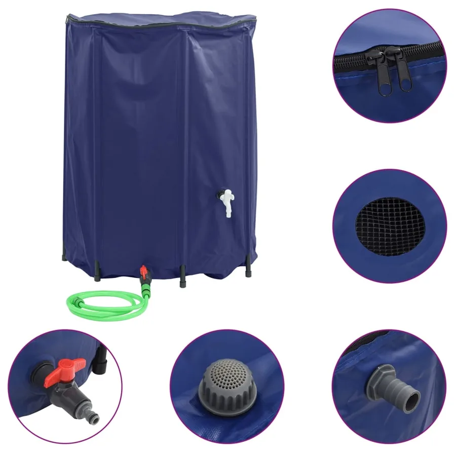 Réservoir d'eau avec robinet pliable 1350 L PVC - 2