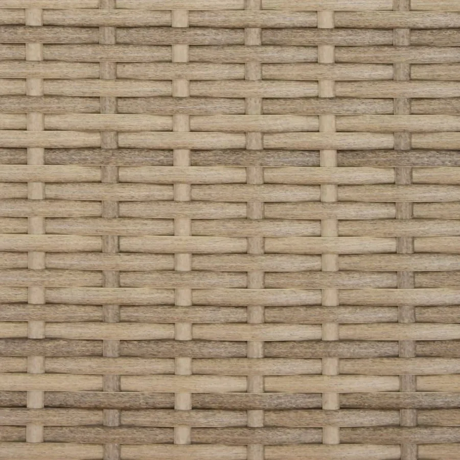 Chaise longue avec coussins beige résine tressée - 9