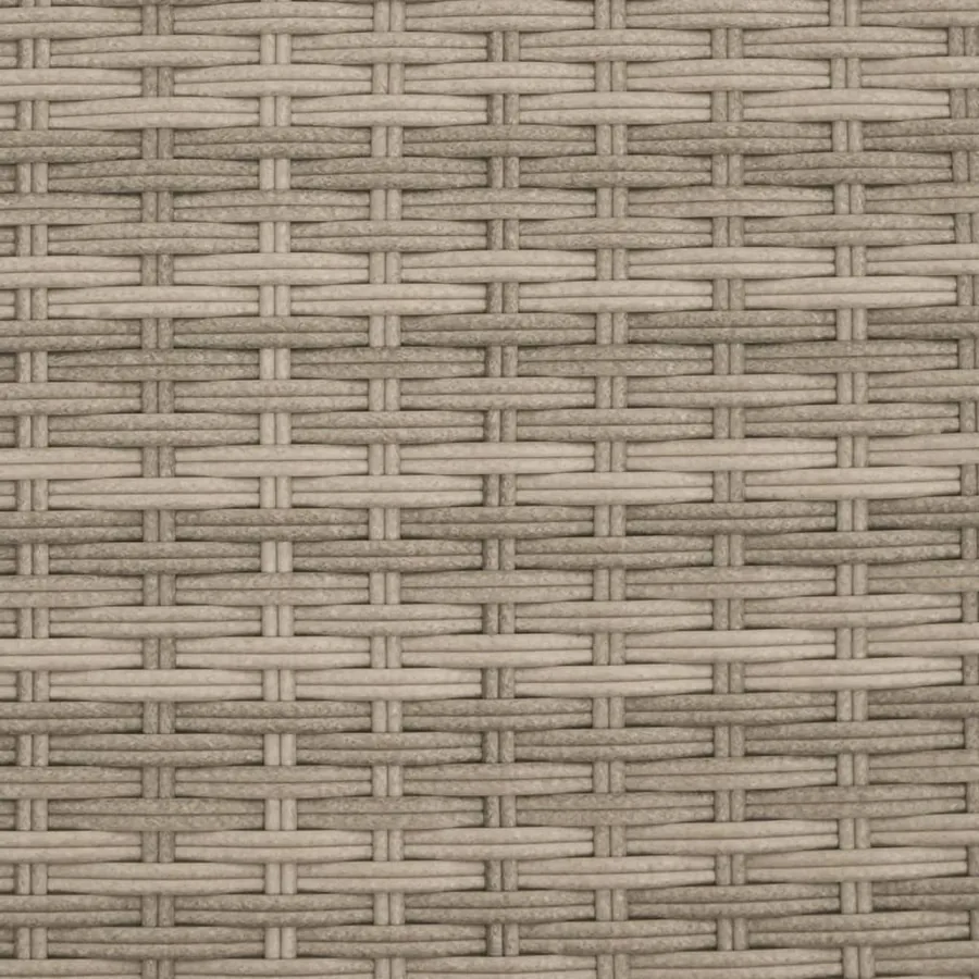 Chaise longue avec auvent et coussins gris clair résine tressée - 11