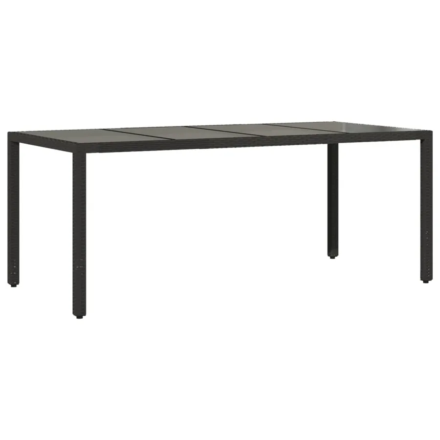 Ensemble à manger de jardin et coussins 7 pcs noir rotin acacia - 4