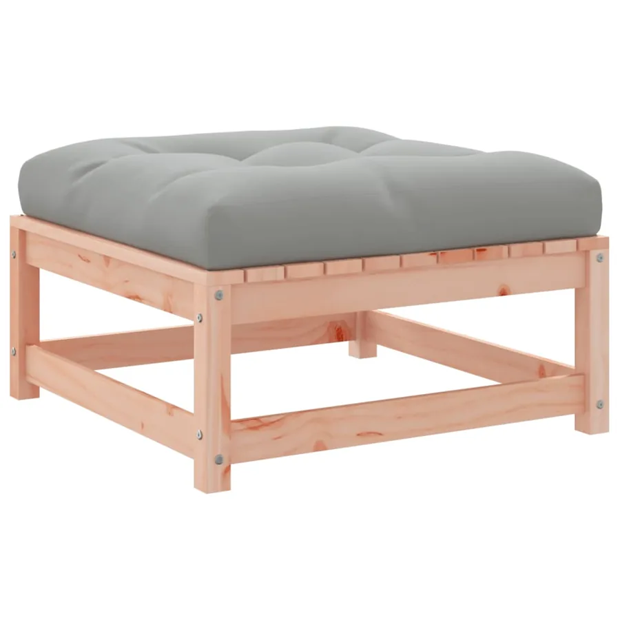 Salon de jardin 3 pcs et coussins bois massif sapin de douglas - 9