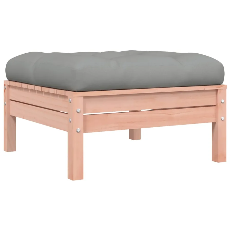 Salon de jardin 4 pcs et coussins bois massif sapin de douglas - 6