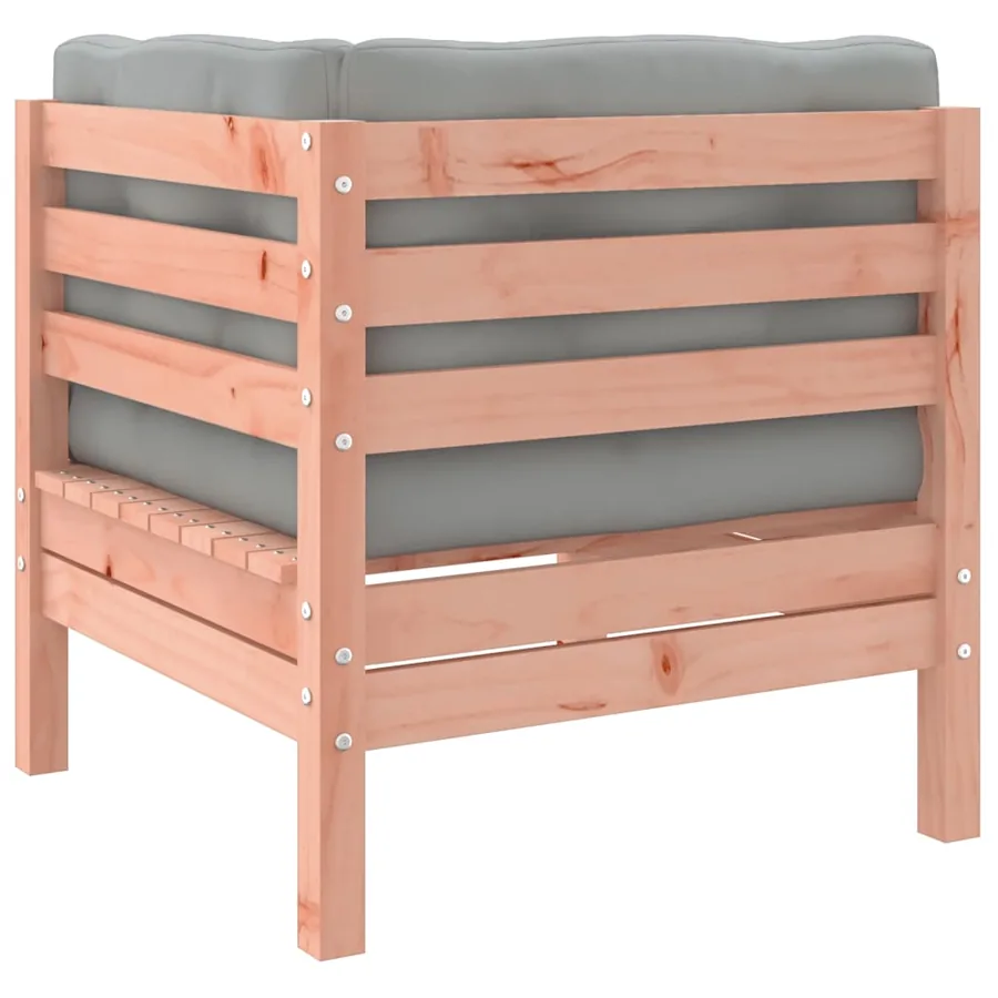 Salon de jardin 4 pcs et coussins bois massif sapin de douglas - 7