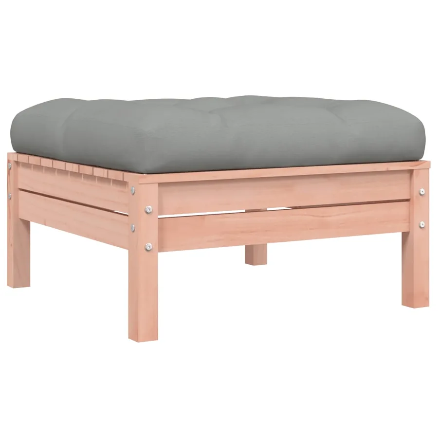 Salon de jardin 5 pcs et coussins bois massif sapin de douglas - 6
