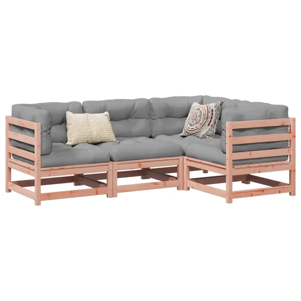 Salon de jardin 4 pcs bois massif sapin de douglas