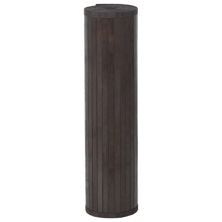 Tapis rectangulaire marron foncé 80x300 cm bambou - 3