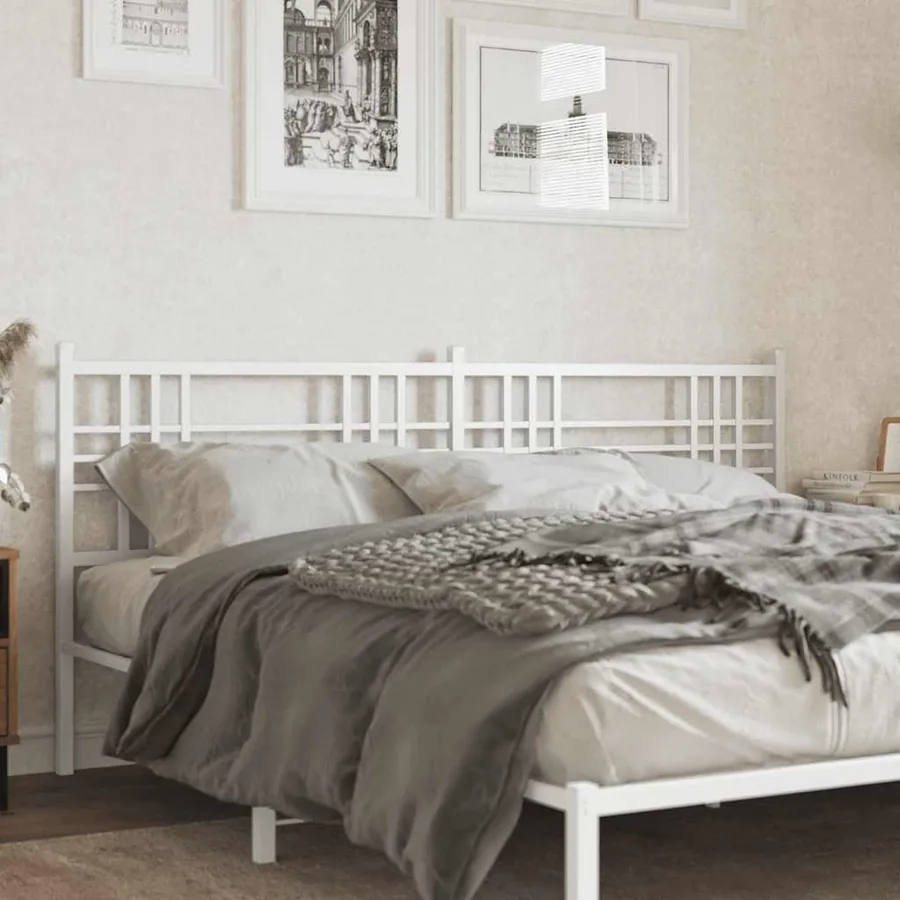 Tête de lit de remplacement métal blanc 193 cm