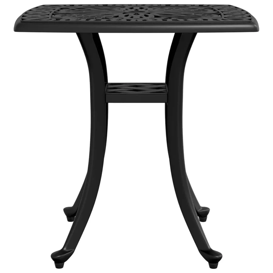 Table de jardin noir 53x53x53 cm aluminium coulé - 5