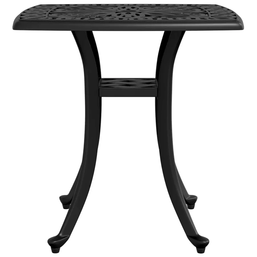 Table de jardin noir 53x53x53 cm aluminium coulé - 6