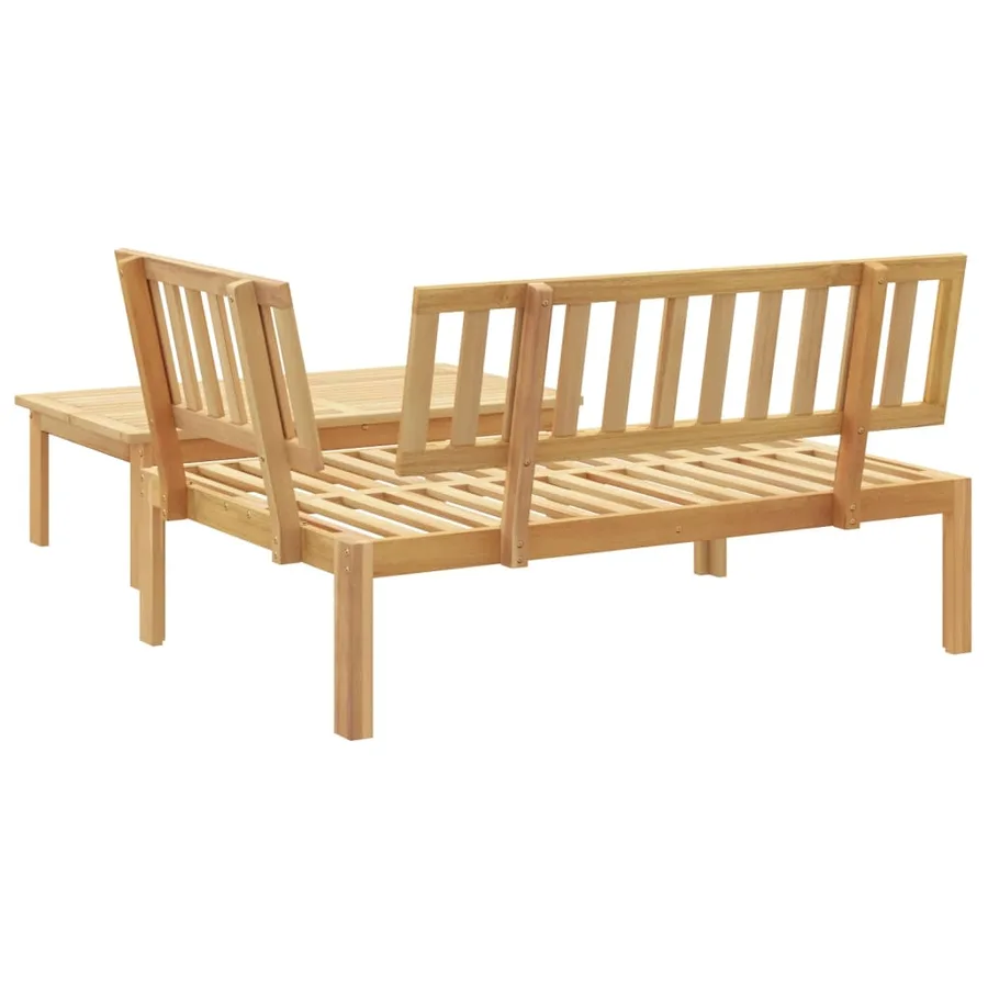 Salon de jardin palette 2 pcs bois massif d'acacia - 4