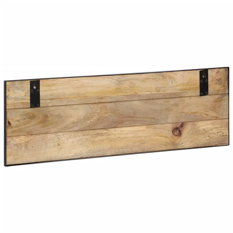 Porte-manteaux 2 pcs 80x8x25 cm bois de manguier massif brut - 4
