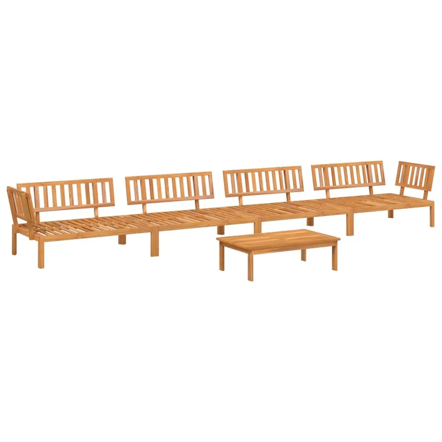 Salon palette de jardin 5 pcs bois d'acacia massif - 2