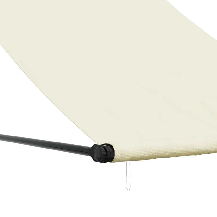 Auvent rétractable crème 150x150 m tissu et acier - 7