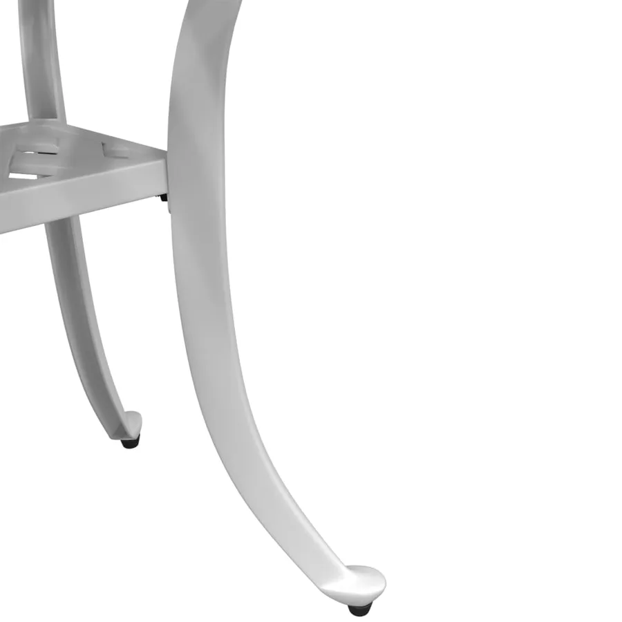 Table de jardin blanc 53x53x53 cm aluminium coulé - 10