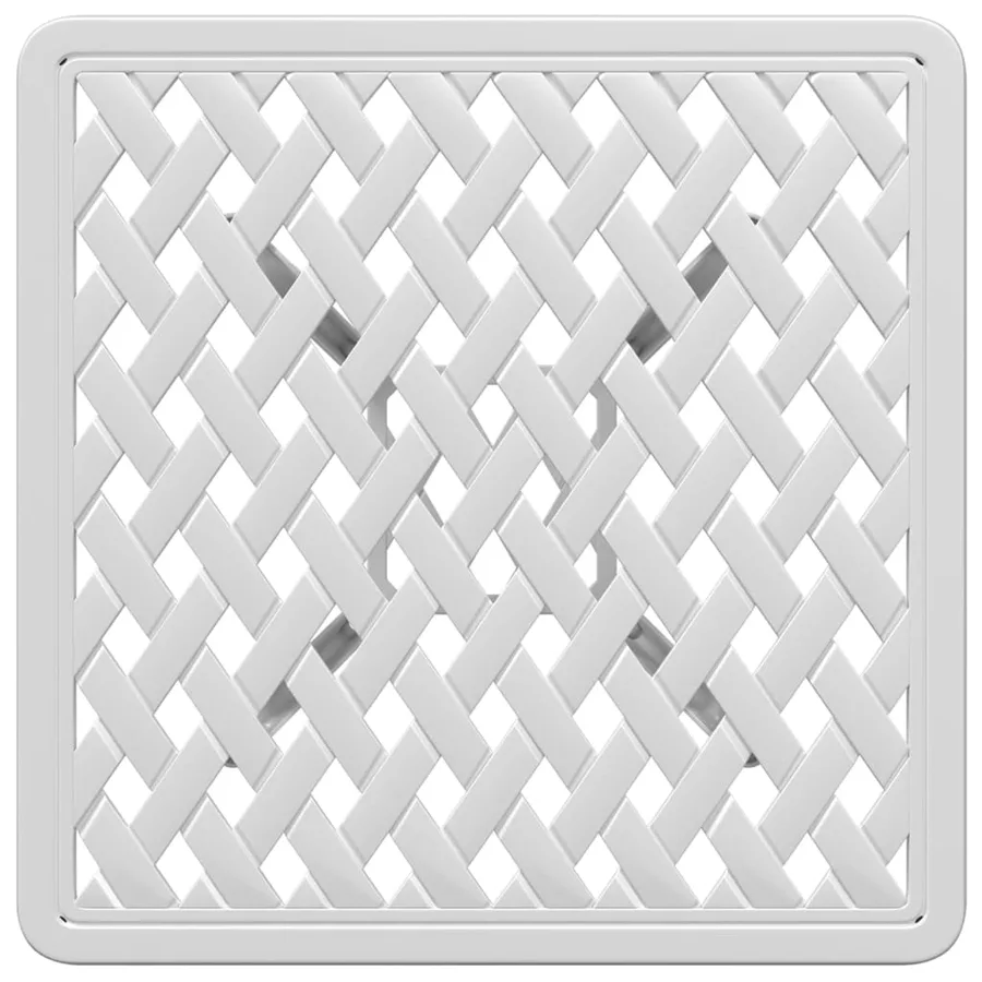 Table de jardin blanc 53x53x53 cm aluminium coulé - 8