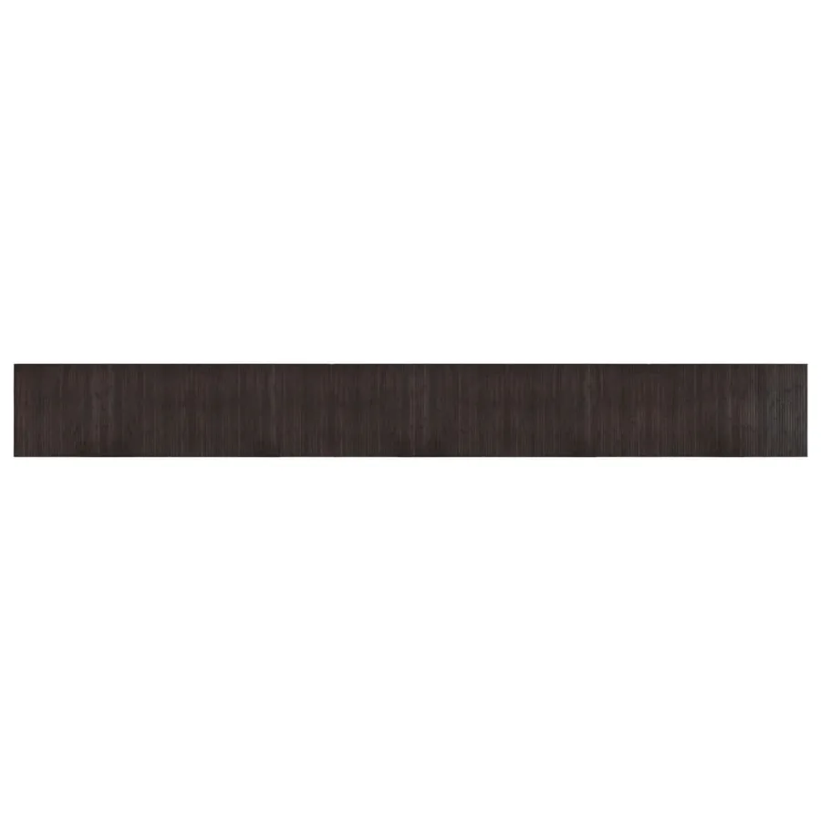 Tapis rectangulaire marron foncé 60x500 cm bambou - 2