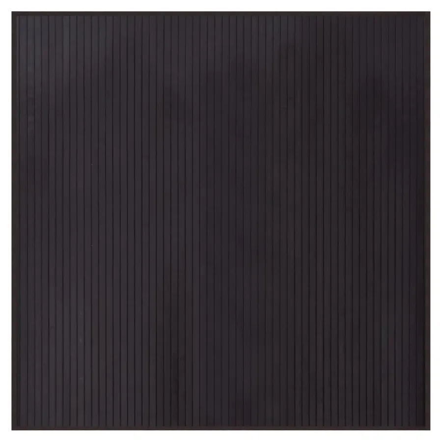 Tapis carré marron foncé 100x100 cm bambou - 2