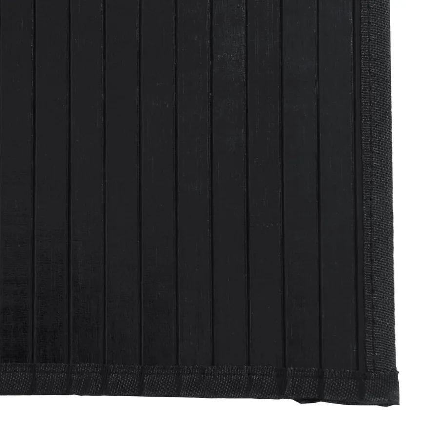 Tapis rectangulaire noir 60x400 cm bambou - 6