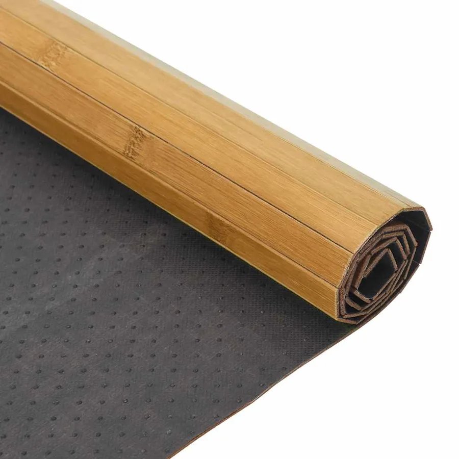 Tapis rectangulaire naturel 70x500 cm bambou - 5