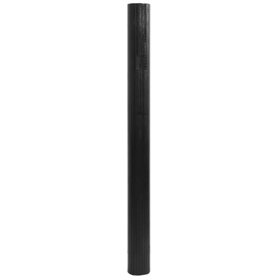 Tapis rectangulaire noir 80x300 cm bambou - 3